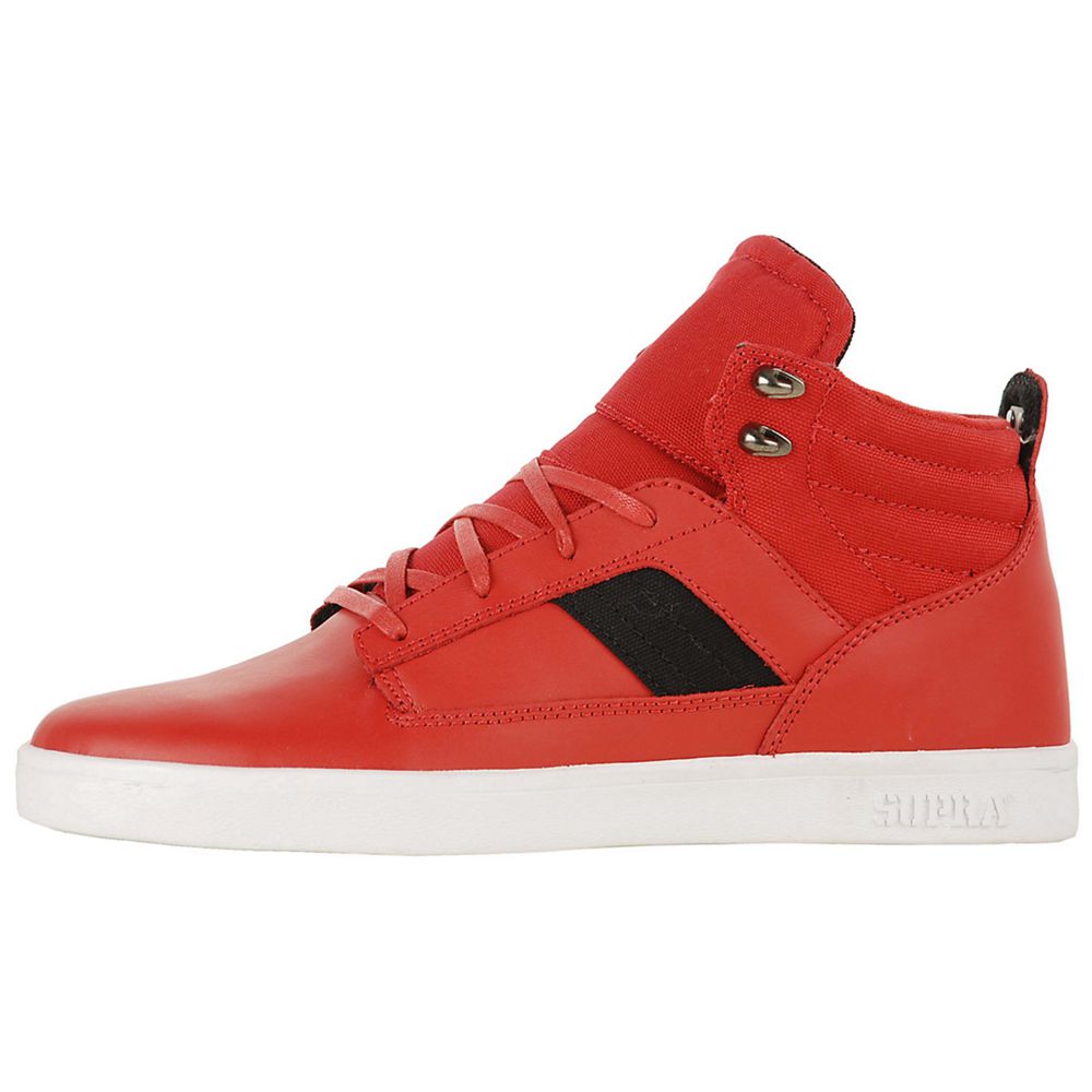 Chaussures de Skate Supra Bandit Mid Rouge Red Homme | TVV-01332209